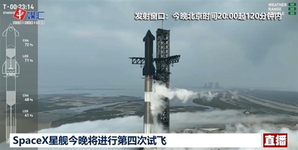 人類強火箭！馬斯克SpaceX星艦即將第4次試飛：倒計時半小時