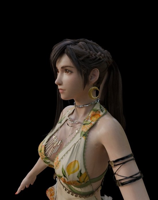 FF7蒂法全新3D模型欣賞：換上新發(fā)型的蒂法你愛嗎