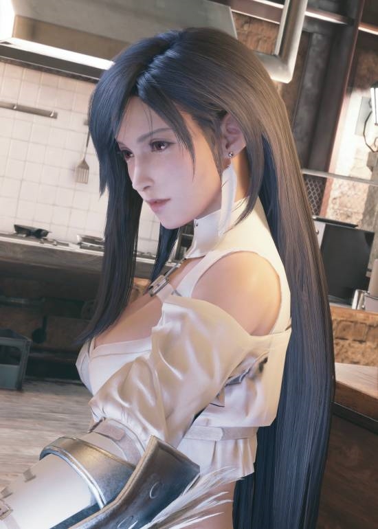 《FF7》蒂法絕色飯制美圖：白發(fā)、膠衣、泳裝任君賞