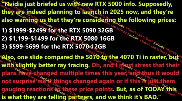 黃仁勛不手軟！英偉達(dá)RTX 50系列價格首曝：5090這漲幅迅猛